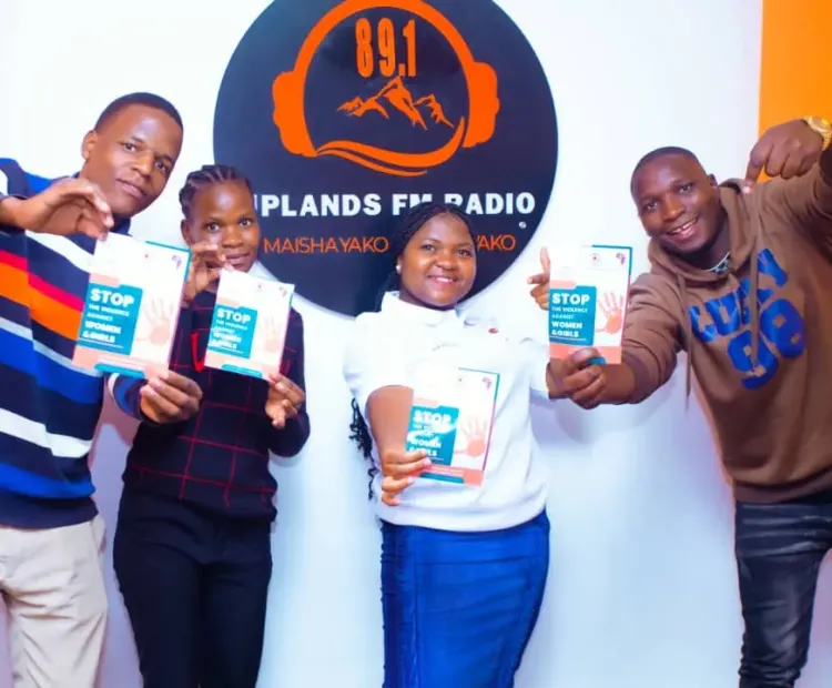 Youth leaders after radio talk show